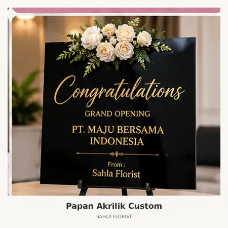 Papan Bunga Akrilik Ciputat